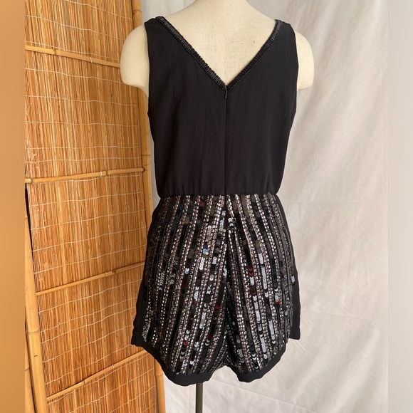 NWT Black and silver sequin romper - Picture 2 of 6